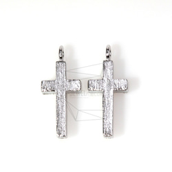 PDT-056-MR【2個入り】ウエーブコネクタチャーム,Cross Pendant/ 7mm x 13 mm 1枚目の画像