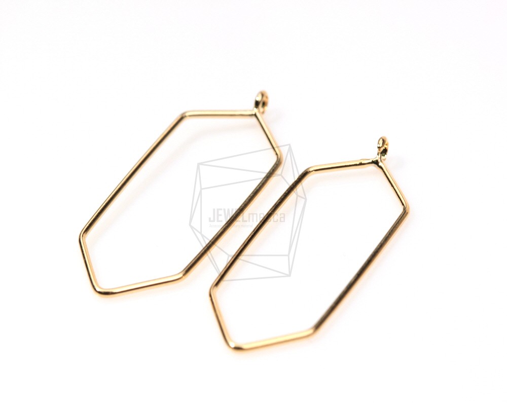 PDT-236-G【2個入り】ヘキサゴン形のペンダント/Hexagon Shape Pendant