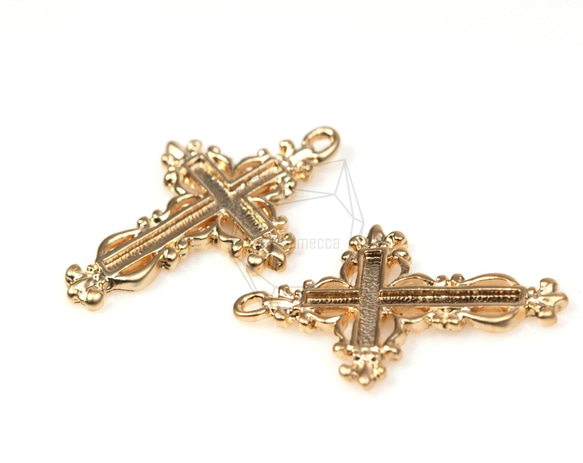 PDT-240-MG【4個入り】クロスペンダント/Cross Pendant/ 21mm x 33mm 4枚目の画像