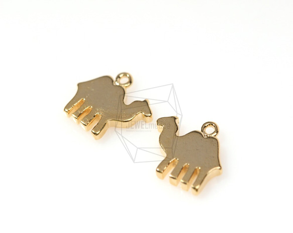 PDT-289-G【2個入り】フラットキャメルシャドウペンダント,Flat Camel Shadow Pendant 2枚目の画像