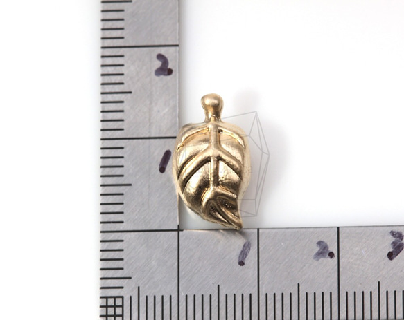 PDT-304-MG【4個入り】リーフペンダント,3D Leaf Pendant 5枚目の画像