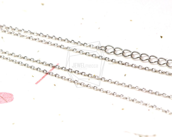 CHN-003-R【2個入り】ネックレスチェーン,Chain for necklace/44.8cm 2枚目の画像