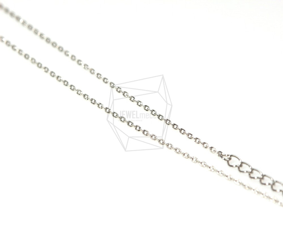 CHN-003-R【2個入り】ネックレスチェーン,Chain for necklace/44.8cm 3枚目の画像