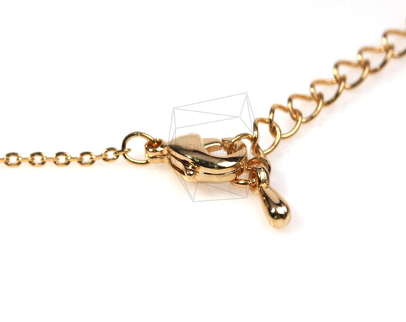 CHN-003-G【2個入り】ネックレスチェーン,Chain for necklace/44.8cm 3枚目の画像