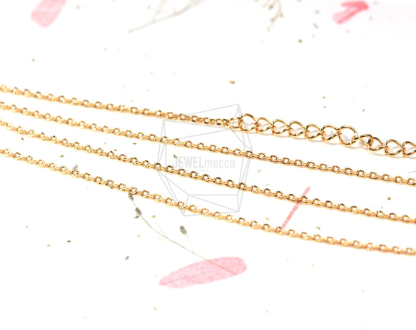 CHN-003-G【2個入り】ネックレスチェーン,Chain for necklace/44.8cm 4枚目の画像