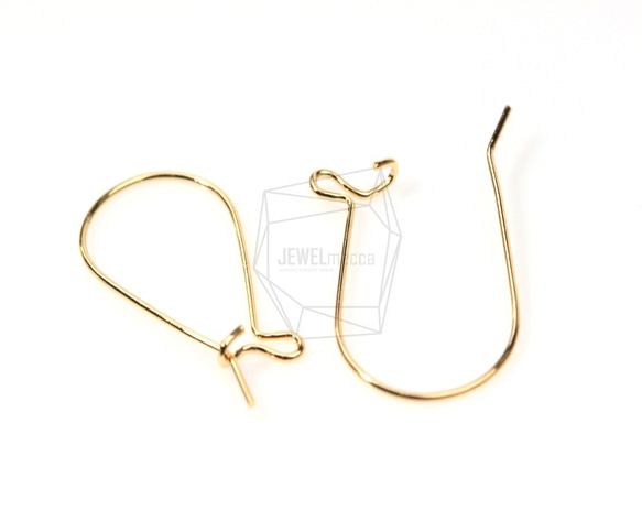 ERG-046-G【6個入り】ピアスフック,French Ear wire/ 13mm x 23mm 4枚目の画像