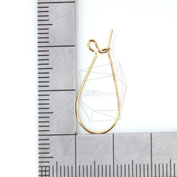 ERG-046-G【6個入り】ピアスフック,French Ear wire/ 13mm x 23mm 5枚目の画像