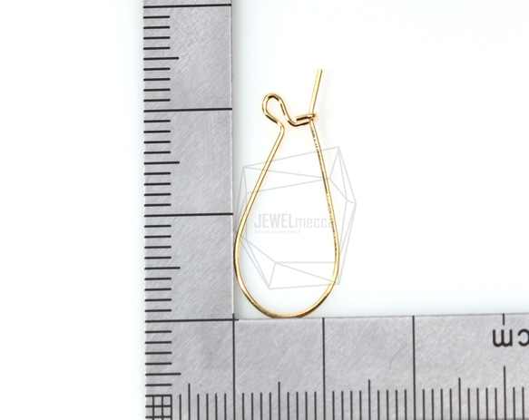 ERG-046-G【6個入り】ピアスフック,French Ear wire/ 13mm x 23mm 5枚目の画像