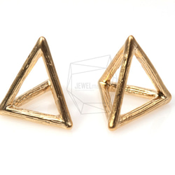 PDT-340-MG【2個入り】3Dトライアングルピラミッドペンダント,Triangle Pyramid Pendant 1枚目の画像