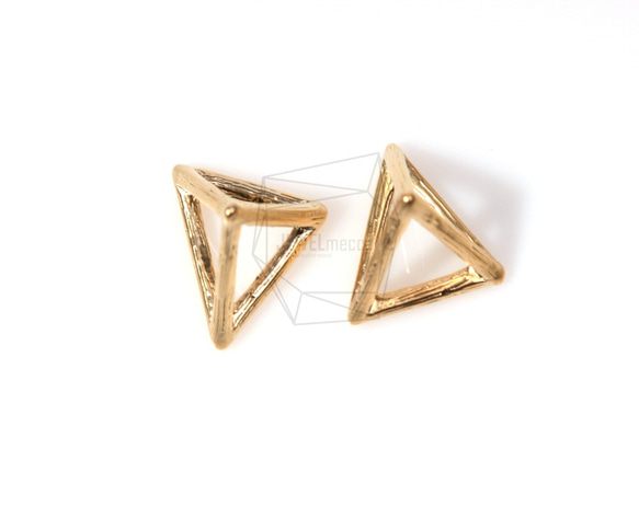 PDT-340-MG【2個入り】3Dトライアングルピラミッドペンダント,Triangle Pyramid Pendant 2枚目の画像