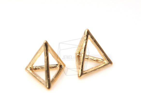 PDT-340-MG【2個入り】3Dトライアングルピラミッドペンダント,Triangle Pyramid Pendant 3枚目の画像