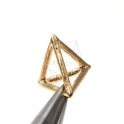 PDT-340-MG【2個入り】3Dトライアングルピラミッドペンダント,Triangle Pyramid Pendant 4枚目の画像