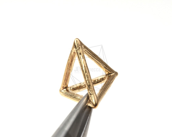 PDT-340-MG【2個入り】3Dトライアングルピラミッドペンダント,Triangle Pyramid Pendant 4枚目の画像