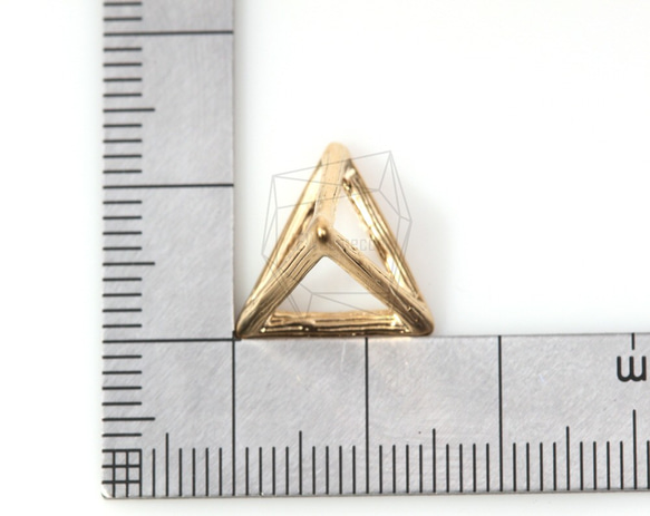 PDT-340-MG【2個入り】3Dトライアングルピラミッドペンダント,Triangle Pyramid Pendant 5枚目の画像