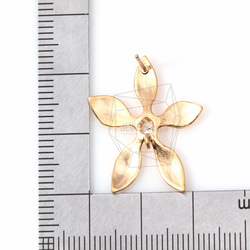 ERG-051-MG [4個]立方氧化鋯5個花瓣穿孔，五瓣花 第5張的照片