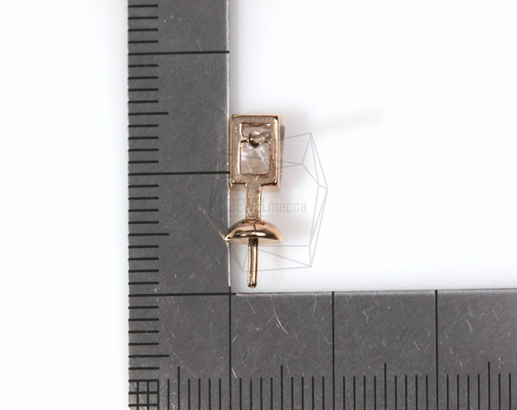 ERG-057-G [4個]立方氧化鋯方耳柱，CZ方耳柱 第5張的照片