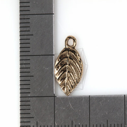 PDT-374-G【4個入り】リーフペンダント,Leaf Pendant/Antique gold 5枚目の画像