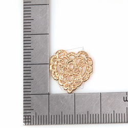 PDT-379-MG【4個入り】レースハートペンダント,Lace Heart Pendant 5枚目の画像