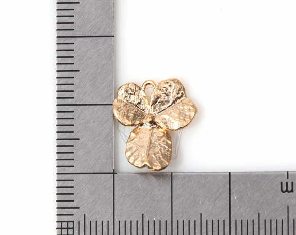 PDT-382-MG【4個入り】フラワーペンダント,flower Pendant/ 14mm x 15mm 5枚目の画像