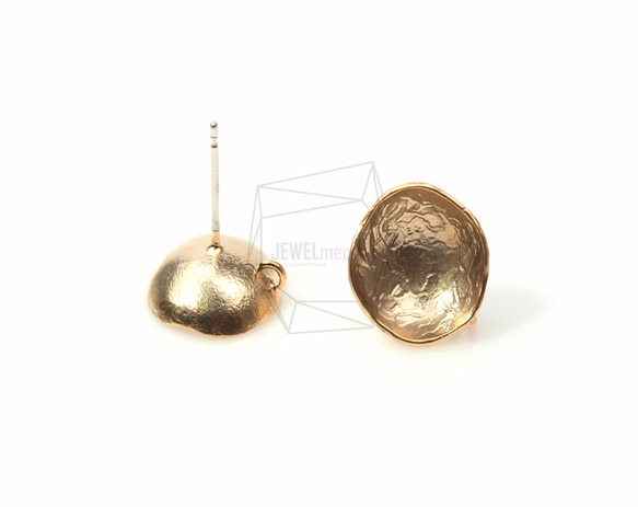 ERG-073-MG [2 件] 圓杯耳環，圓杯耳柱/ 12mm x 12mm 第3張的照片