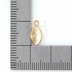 PDT-407-MG【4個入り】リーフペンダント,leaf pendant/ 5mm x 10mm 5枚目の画像
