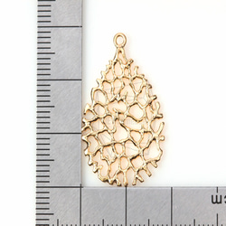 PDT-418-MG【4個入り】エースドロップペンダント,lace drop Pendant/ 19mm x 29mm 5枚目の画像