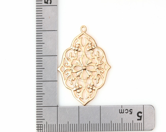 PDT-465-MG【2個入り】ペイズリーペンダント,Paisley Pendant/ 27mm x 31mm 5枚目の画像