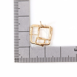 ERG-097-MG【2個入り】マルチスクウェアピアス,Multi Squares Ear Post 5枚目の画像