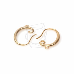 ERG-100-MG【2個入り】シンプルピアスフック,Simple Line Hook Ear Wires 1枚目の画像