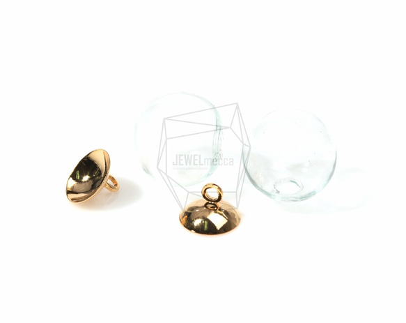 BSC-004-G【6個入り】ガラスドームピアスキット,Clear Glass Globe,Glass Bottle 2枚目の画像