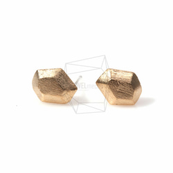 ERG-114-MG【2個入り】3Dヘキサゴンピアス,3D hexagon Ear post/ 8mm x 8mm 1枚目の画像