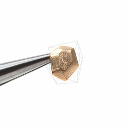 ERG-114-MG【2個入り】3Dヘキサゴンピアス,3D hexagon Ear post/ 8mm x 8mm 4枚目の画像