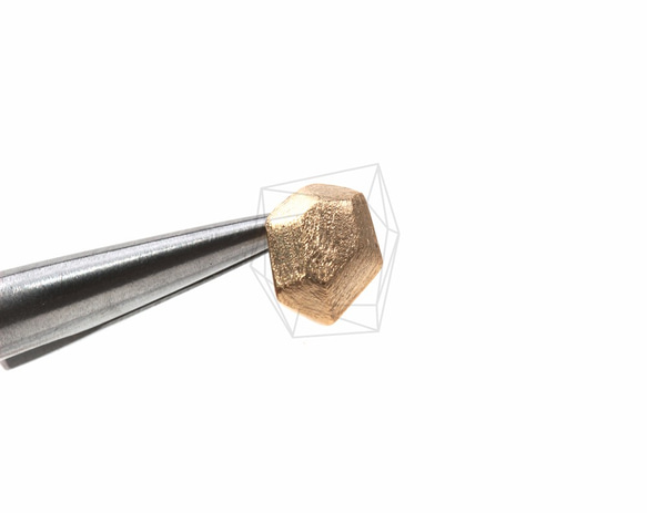 ERG-114-MG【2個入り】3Dヘキサゴンピアス,3D hexagon Ear post/ 8mm x 8mm 4枚目の画像