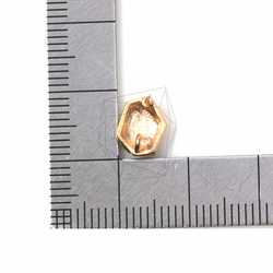 ERG-114-MG【2個入り】3Dヘキサゴンピアス,3D hexagon Ear post/ 8mm x 8mm 5枚目の画像