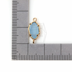 GLA-014-G【2個入り】ライトブルーペンダント, Light Blue Faceted Octagon Glass 5枚目の画像