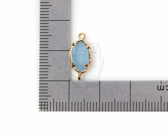 GLA-014-G【2個入り】ライトブルーペンダント, Light Blue Faceted Octagon Glass 5枚目の画像