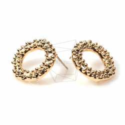 ERG-134-G【2個入り】ラウンドドットスタッドピアス,Round Dots Stud Earrings 3枚目の画像