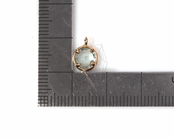 ERG-147-G [2件]玻璃穿孔，玻璃耳釘（灰色）/ 8mmx10mm 第5張的照片