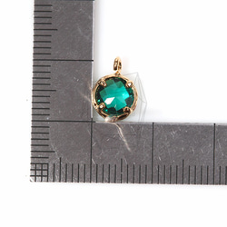 ERG-148-G【2個入り】ガラスピアス,Glass Post Earring(Emerald)/ 8mmx10mm 5枚目の画像