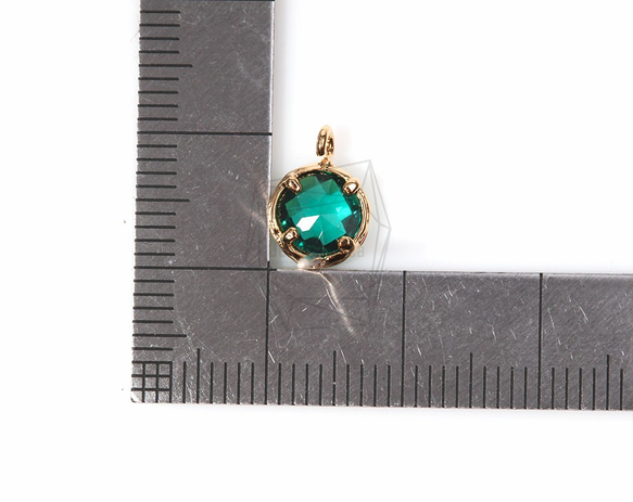 ERG-148-G【2個入り】ガラスピアス,Glass Post Earring(Emerald)/ 8mmx10mm 5枚目の画像