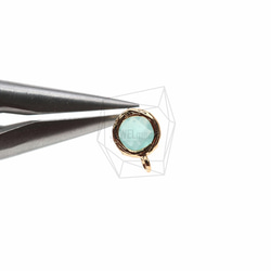ERG-150-G【2個入り】ガラスピアス,Glass Post Earring(Mint)/ 8mmx10mm 4枚目の画像