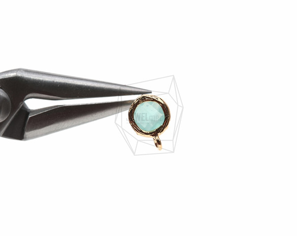 ERG-150-G【2個入り】ガラスピアス,Glass Post Earring(Mint)/ 8mmx10mm 4枚目の画像