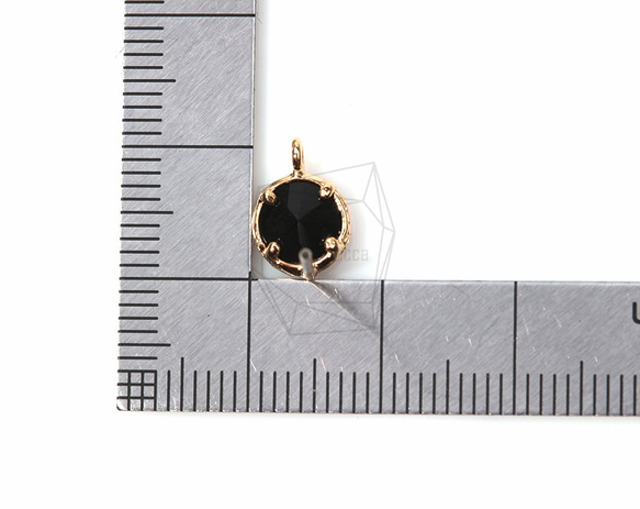 ERG-152-G【2個入り】ガラスピアス,Glass Post Earring(Black)/ 8mmx10mm 5枚目の画像