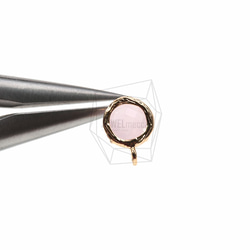 ERG-153-G【2個入り】ガラスピアス,Glass Post Earring(Rose)/ 8mmx10mm 4枚目の画像