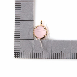 ERG-153-G【2個入り】ガラスピアス,Glass Post Earring(Rose)/ 8mmx10mm 5枚目の画像