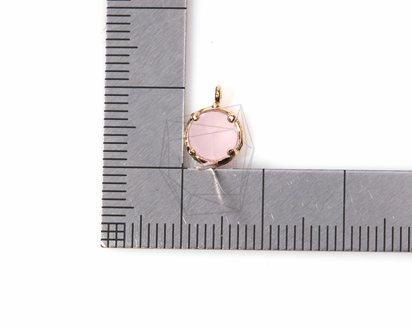ERG-153-G【2個入り】ガラスピアス,Glass Post Earring(Rose)/ 8mmx10mm 5枚目の画像