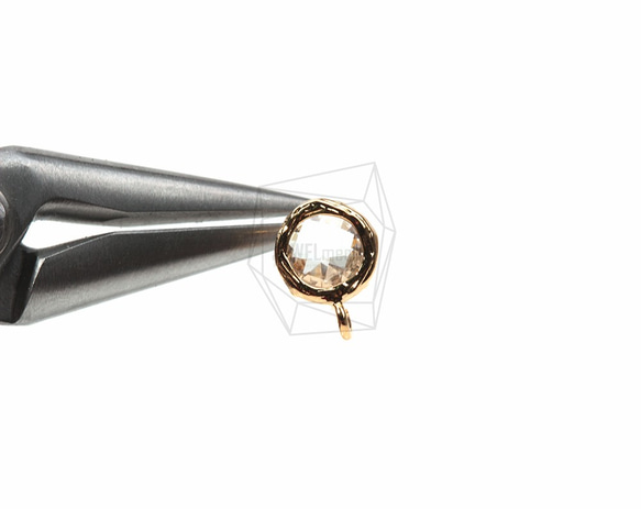 ERG-156-G【2個入り】ガラスピアス,Glass Post Earring(Crystal)/ 8mmx10mm 4枚目の画像
