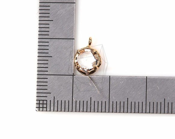 ERG-156-G【2個入り】ガラスピアス,Glass Post Earring(Crystal)/ 8mmx10mm 5枚目の画像