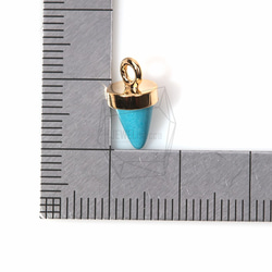 GLA-058-G【2個入り】ラウンドコーンガラス,Round Cone Glass Charm(Sky Blue) 5枚目の画像