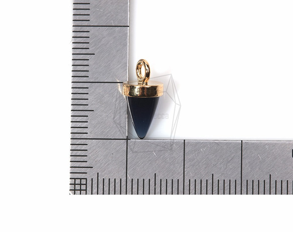 GLA-060-G [2件]圓形玉米玻璃，圓錐形玻璃飾物（黑色） 第5張的照片